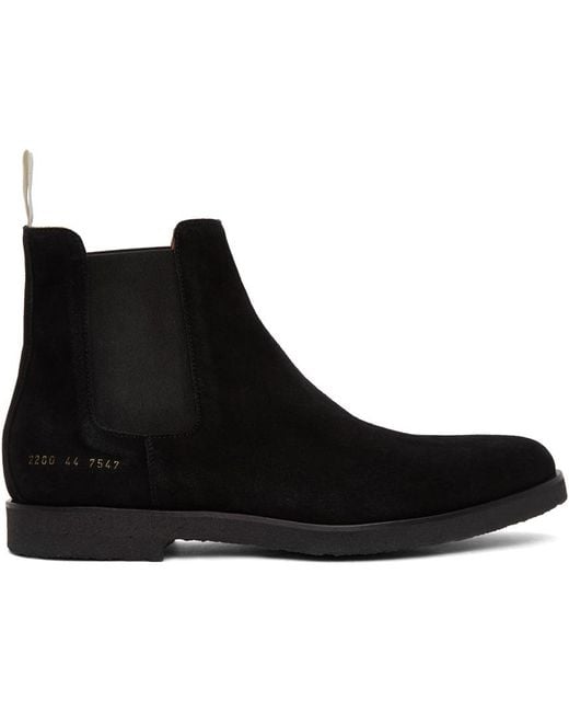 common projects chelsea boots black leather