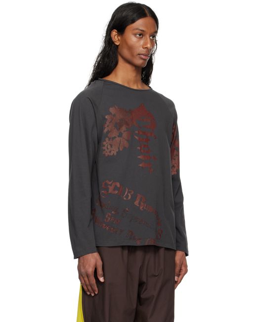 SC103 Black Ssense Exclusive Warf Nest Long Sleeve T-Shirt for men