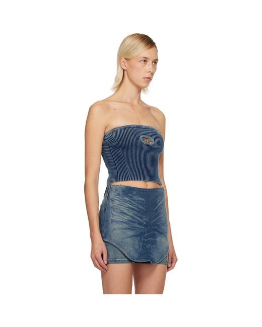 DIESEL Blue M-Clarksvillex-C Tube Top