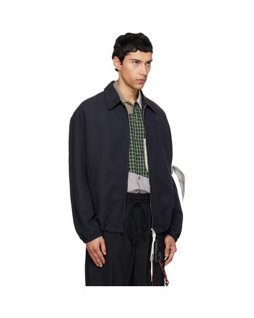 Song For The Mute Blue Slim Coach Jacket for men