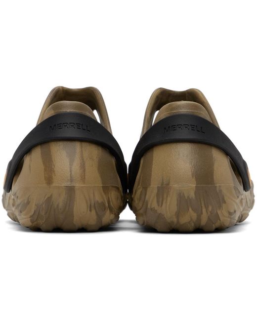 Merrell Black Brown Hydro Moc Drift Sandals for men