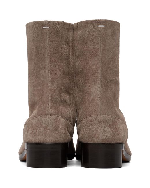 Maison Margiela Brown Taupe Tabi Ankle Boots for men
