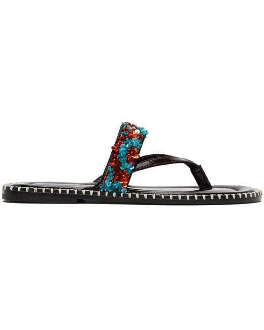 Dries Van Noten Black Embellished Sandals