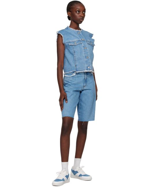 A.P.C. Blue Beverly Denim Shorts