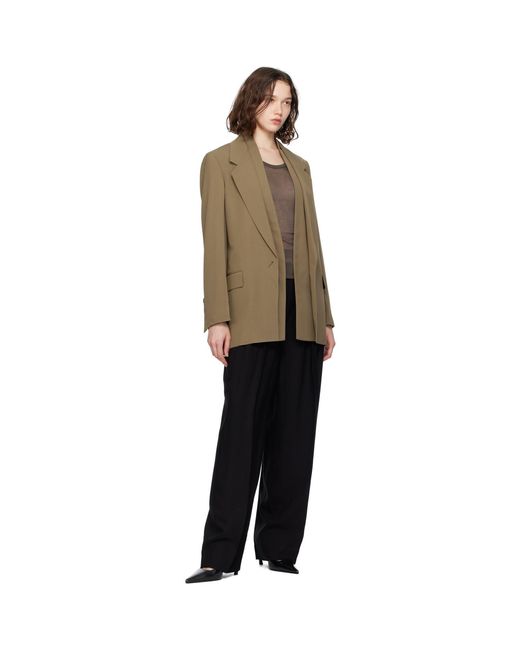 Ferragamo Multicolor Khaki Single Breasted Blazer