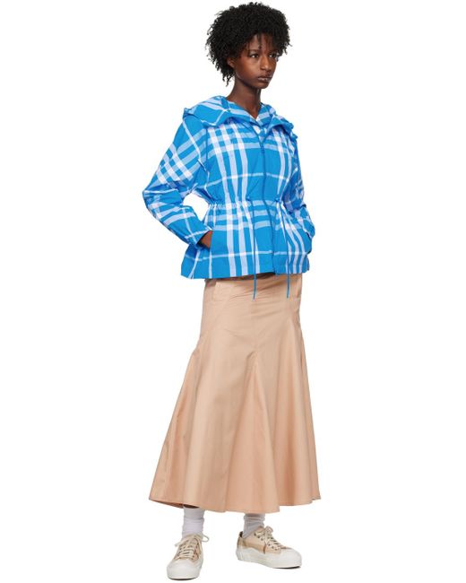 Burberry Multicolor Beige Flared Maxi Skirt