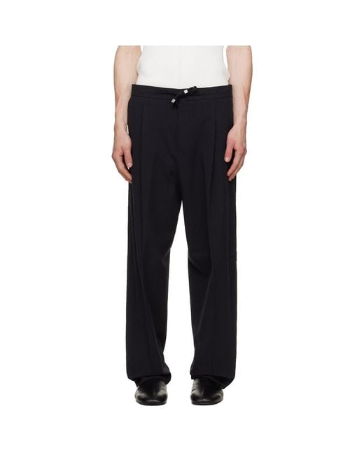 HUGO Black Modern-Fit Seersucker Trousers for men