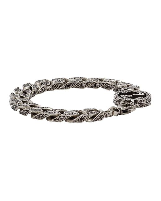 gucci silver chain for men