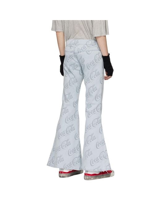 ERL White Jacquard Jeans for men