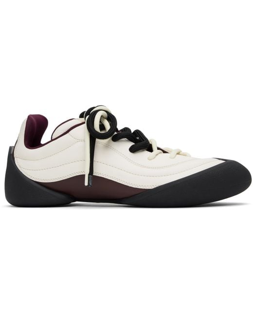 Alexander McQueen Black Off- & Burgundy Flexion Sneakers for men