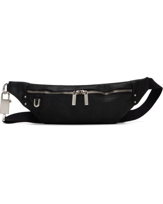 Rick Owens Black Concordians Geo Bumbag Pouch for men