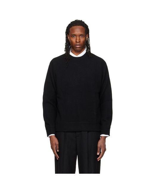 Wooyoungmi Black Logo Hardware Sweater for men
