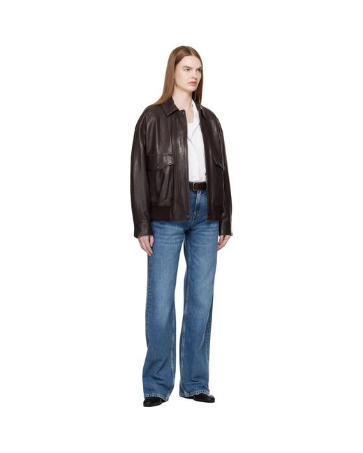 Weekend by Maxmara Black Gigante Leather Jacket