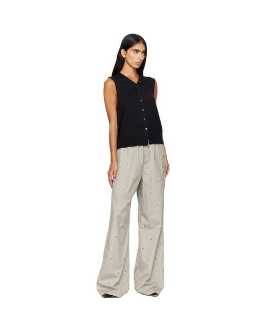Rier Gray Crocus Edelweiss Popeline Trousers