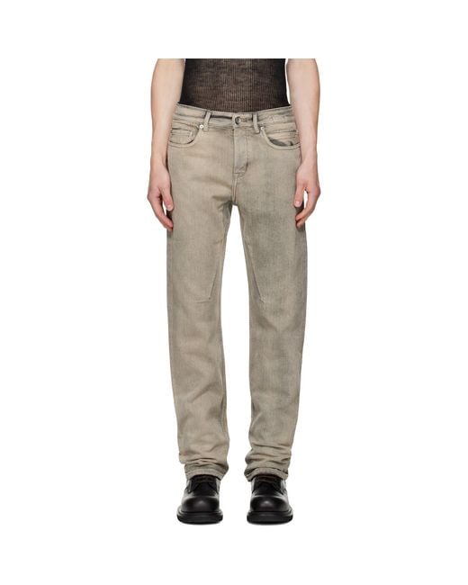 Rick Owens Natural Tower Fog Cut Jeans for men