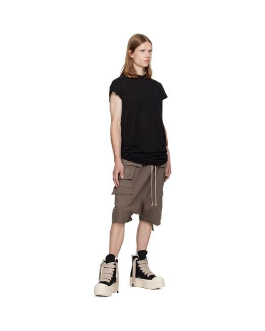 Rick Owens Multicolor Taupe Tower Creatch Cargo Pods Shorts for men