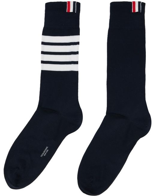 Thom Browne Blue Thom E 4-bar Socks