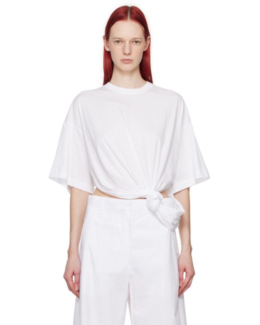 Sportmax White Knotted T-shirt