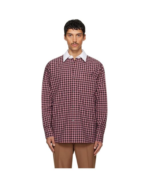 Marni Red Checked Shirt for men