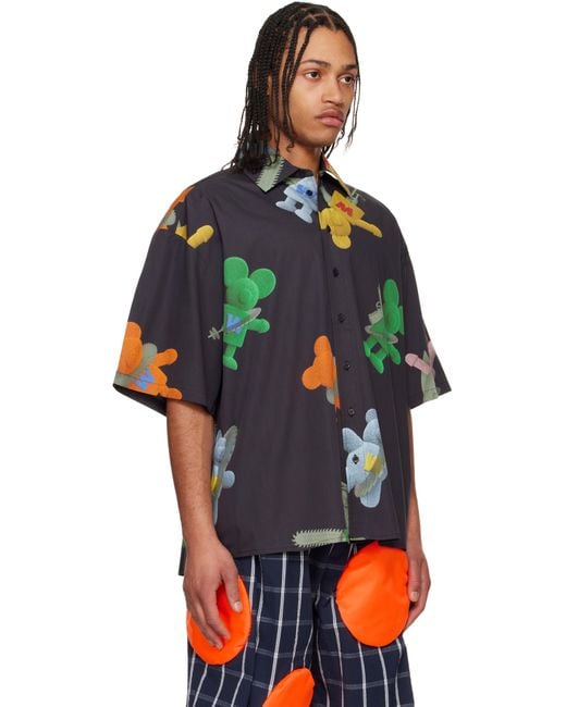 メンズ Walter Van Beirendonck ブラック Star シャツ Red