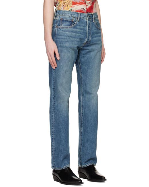 Re/done Blue 50s Straight Jeans for men