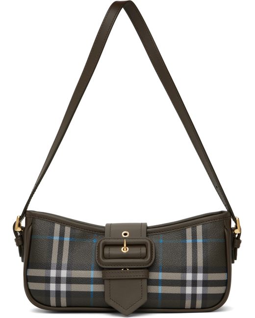 Burberry グレー チェック スリングバッグ Green