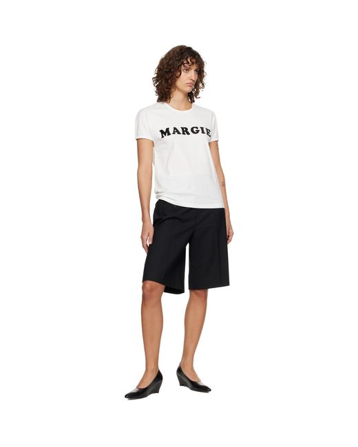 MM6 by Maison Margiela White Off- 'Margie' T-Shirt
