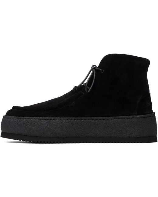 Marsèll Black Parapana Leather Ankle Boots for men