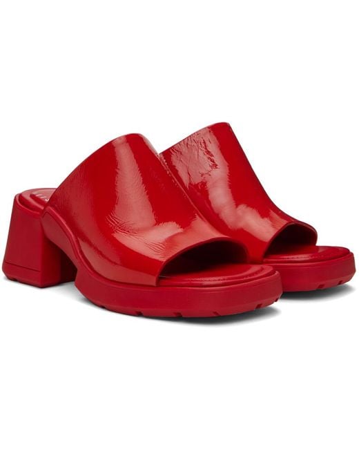 Miista Red Clarin Mule Sandals