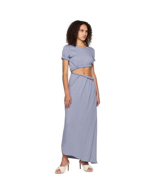 Christopher Esber Black Roll Sleeve Tee Maxi Dress