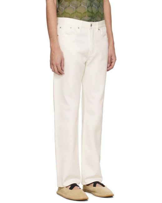 Dries Van Noten Off-white Five-pocket Jeans for men