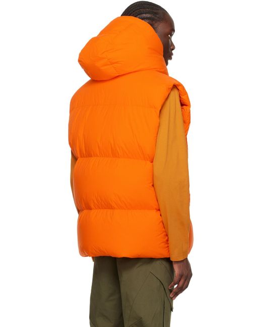Moncler Genius Orange Apus Down Vest for men