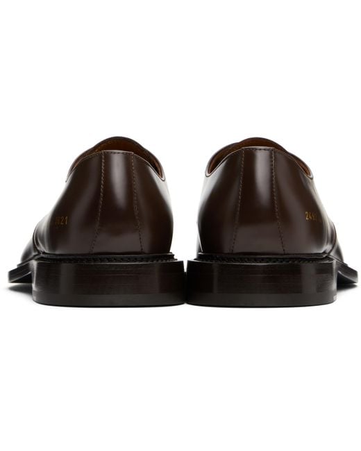 Common Projects Black Polished Leather Derbys for men