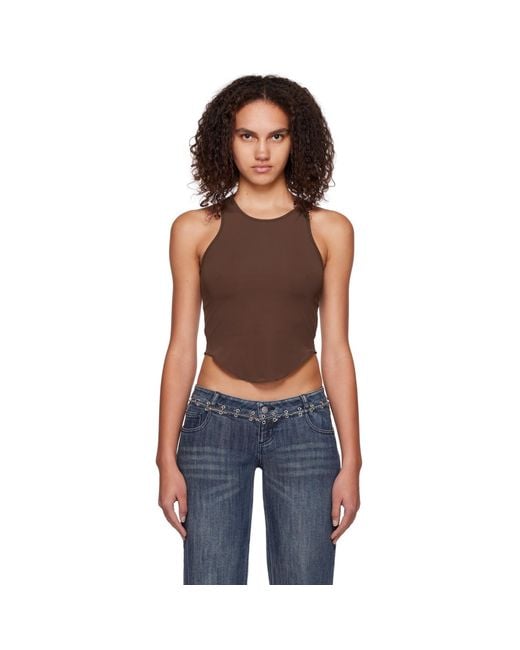 Miaou Black Brown Hannah Jewett Edition Bobbi Tank Top