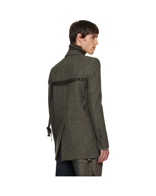 Rick Owens Black Khaki Concordians Runway Concordian Blazer for men