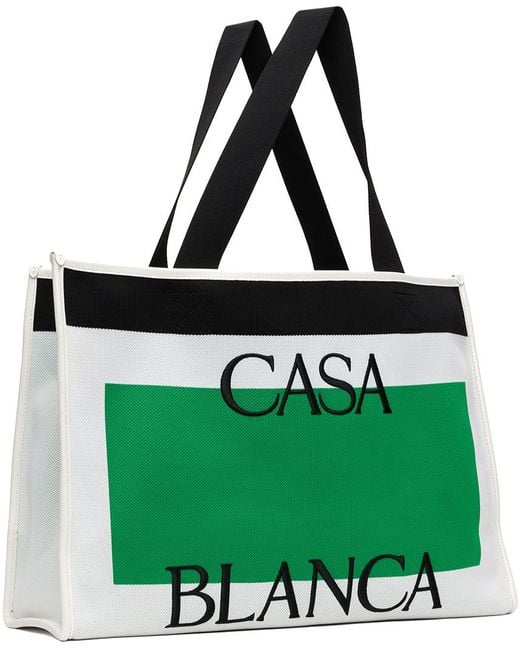 Casablancabrand Green Knitted Shopper Tote for men