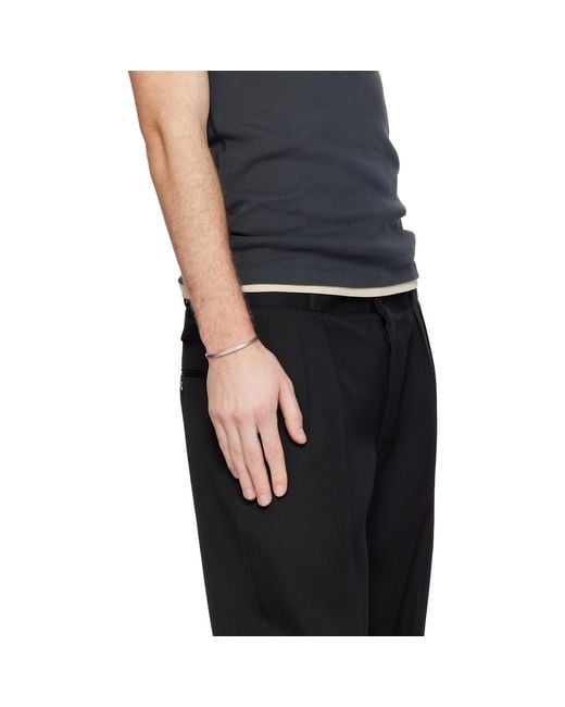 Maison Margiela Black Number Reference Cuff Bracelet for men