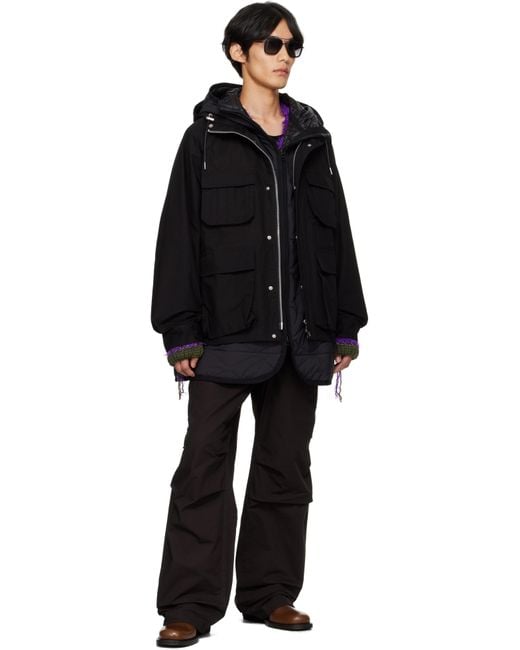 メンズ Sacai ブラック Rip Stop ブルゾンジャケット ブラック | Lyst