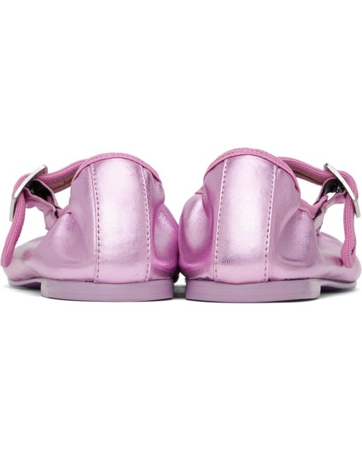 Ballerines De Style Charles Ix Roses À Col Élastique Sandy Liang en coloris Black