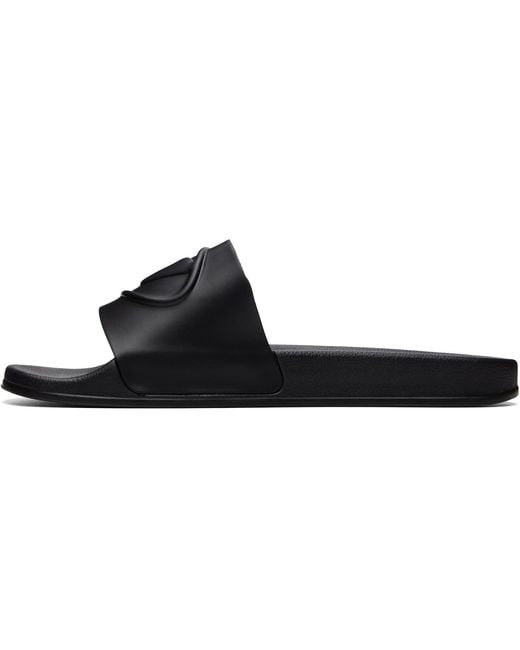 DIESEL Black Sa-bloop Srap Pool Slides for men