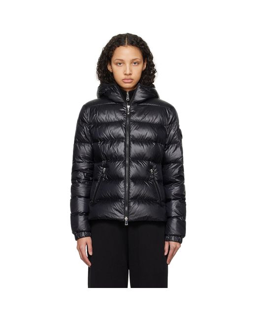 Moncler Black Gles Hooded Quilted Jacket