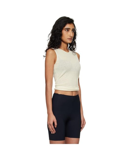 Skims Black Off- Featherweight Cashmere Sleeveless Top