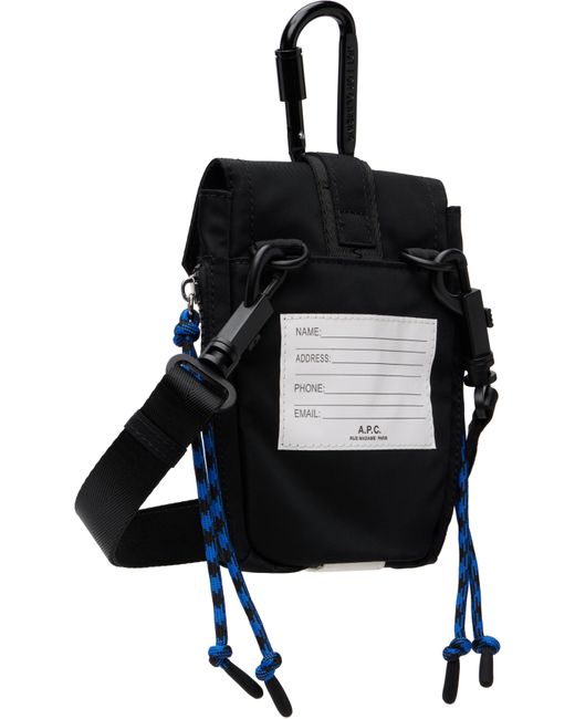 A.P.C. Black Trek Crossbody Pouch for men