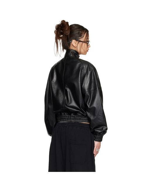 Lu'u Dan Black Blouson Leather Jacket