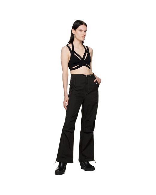 Dion Lee Black Toggle Parachute Trousers