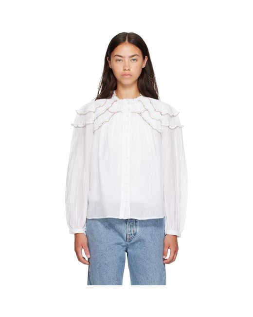 Isabel Marant White Christa Blouse