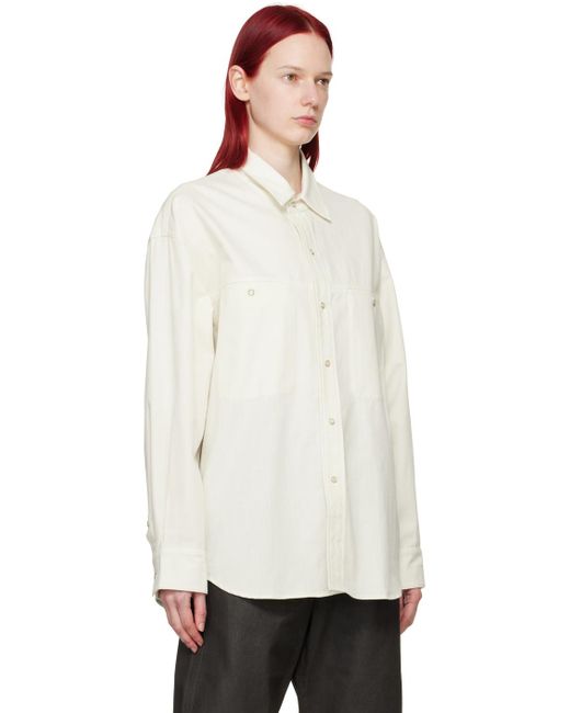 Lemaire White Off- Welt Pocket Shirt