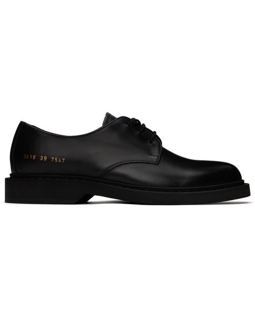Common Projects Black Leather Derbys for men
