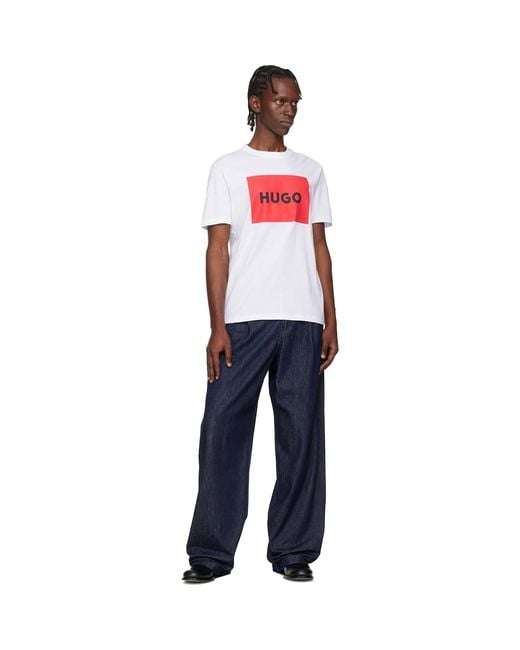 HUGO Red Regular-Fit Logo-Print T-Shirt for men