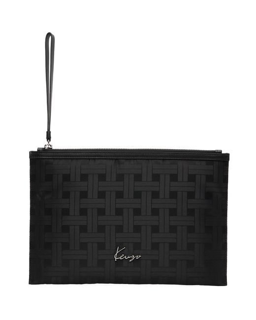 KENZO Black Paris Mura' Large Pouch for men